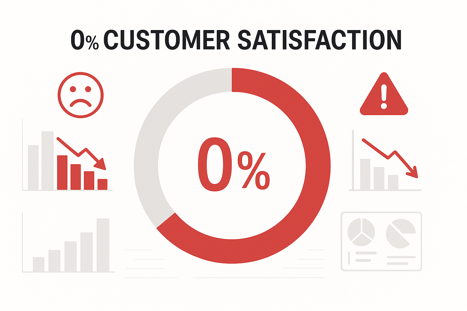 0% of customers are satisfied